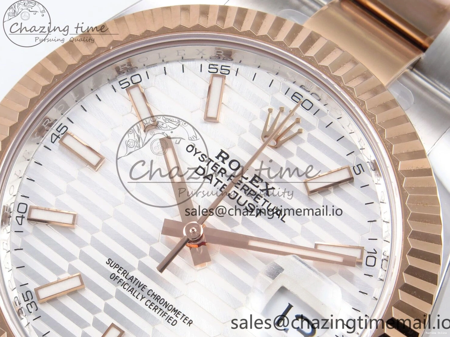 1231 DateJust 41 126331 ARF 1:1 Best Edition 904L Steel Silver Textured Dial on SS RG Oyster Bracelet SH3235（Gain Weight） TechFriendly 1097